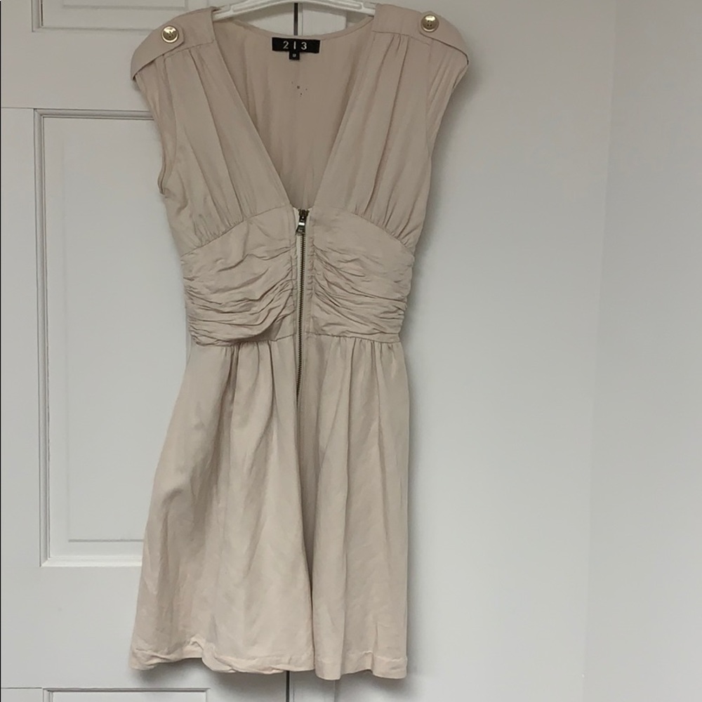 A-line zip up mini dress